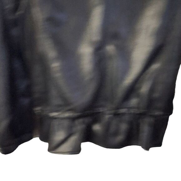 NWT Marc New York Andrew Marc Black Drawstring Faux Leather Jacket Size Small - Picture 6 of 14